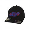 HustFlexFit110.001.02.1-Chp-Athletics-Hustle-Man-Flex-Fit-110-Hat-Black-with-Blue-and-Red-Outline-Embroidery