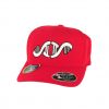 HustFlexFit110.003.02.1-Chp-Athletics-Hustle-Man-Flex-Fit-110-Hat-Red-with-White-and-Black-Outline-Embroidery