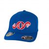 HustFlexFit110.005.02.1-Chp-Athletics-Hustle-Man-Flex-Fit-110-Hat-Royal-Blue-with-Red-and-White-Outline-Embroidery